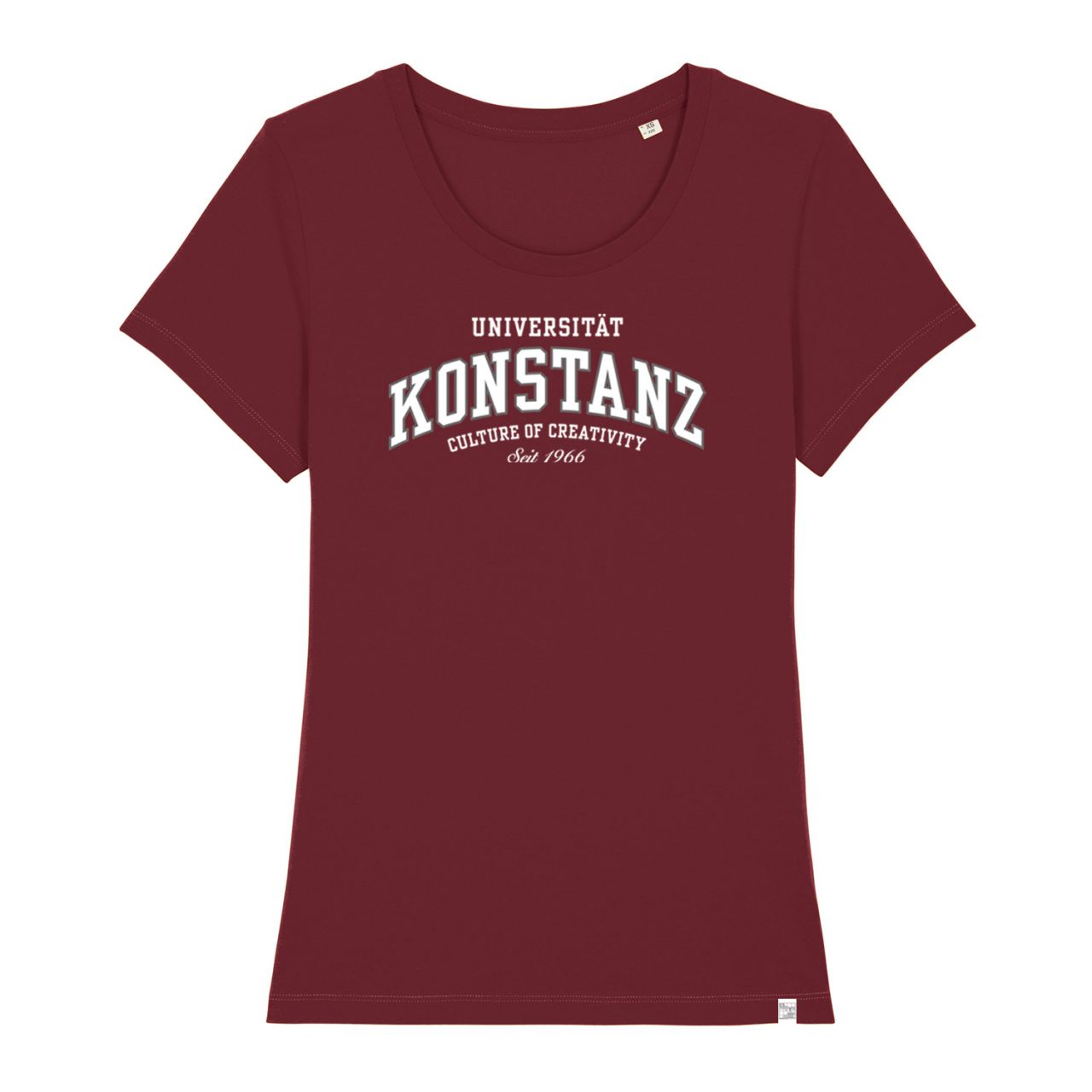 Damen Organic T-Shirt, burgundy, texas