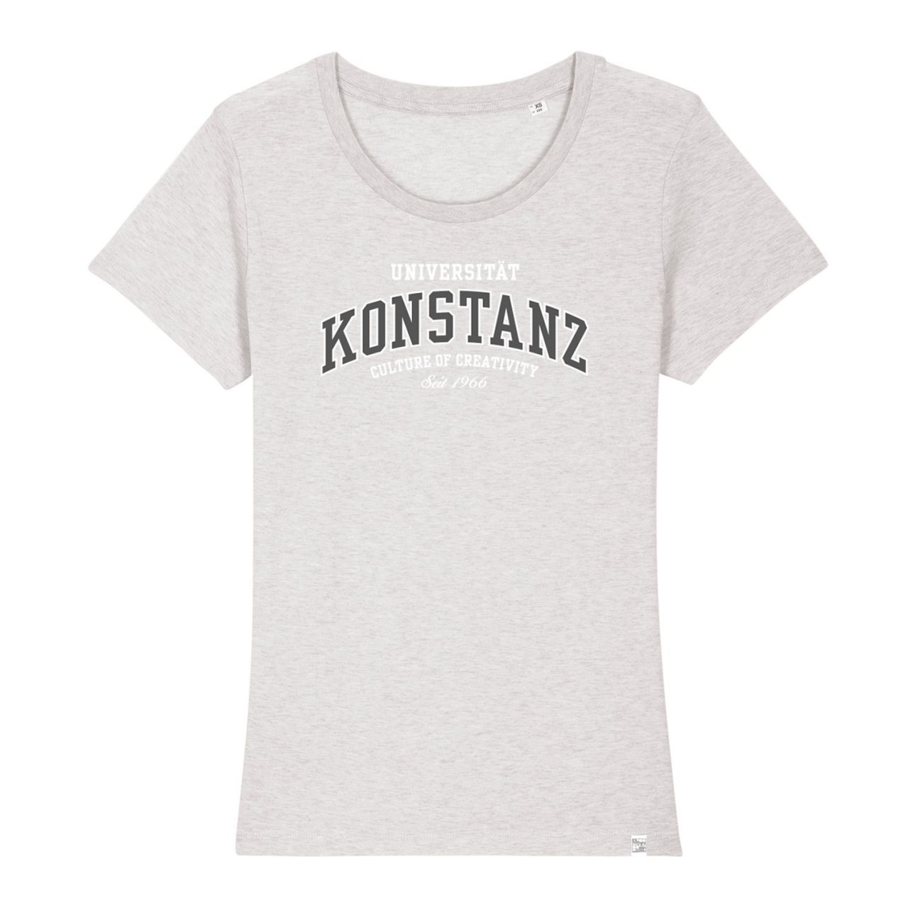 Damen Organic T-Shirt, cream heather grey, texas